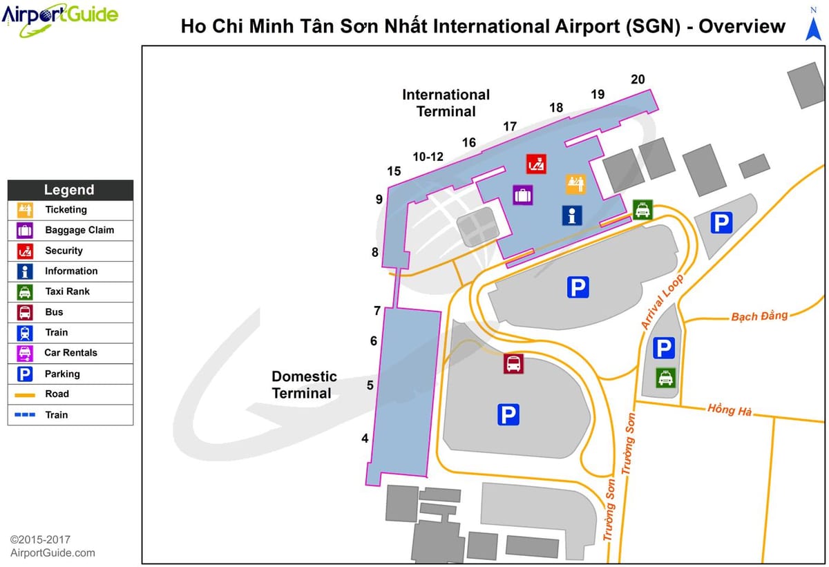 ผิวสีแทนลูกชาย nhat ระหว่างประเทศสนามบินแผนที่