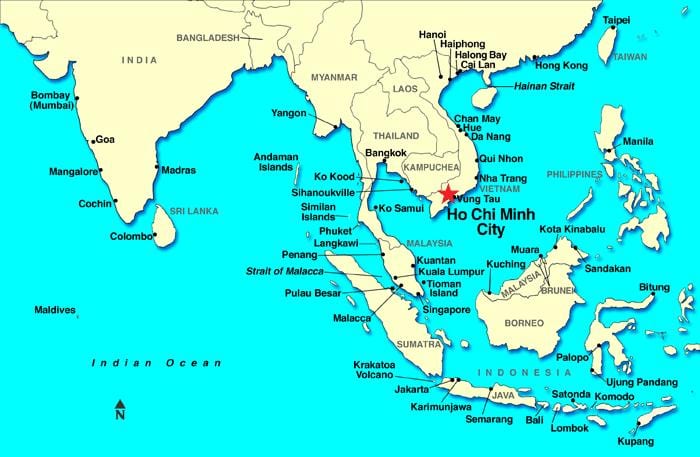 saigon โลกแผนที่