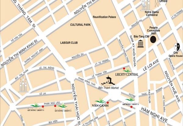 saigon attractions แผนที่