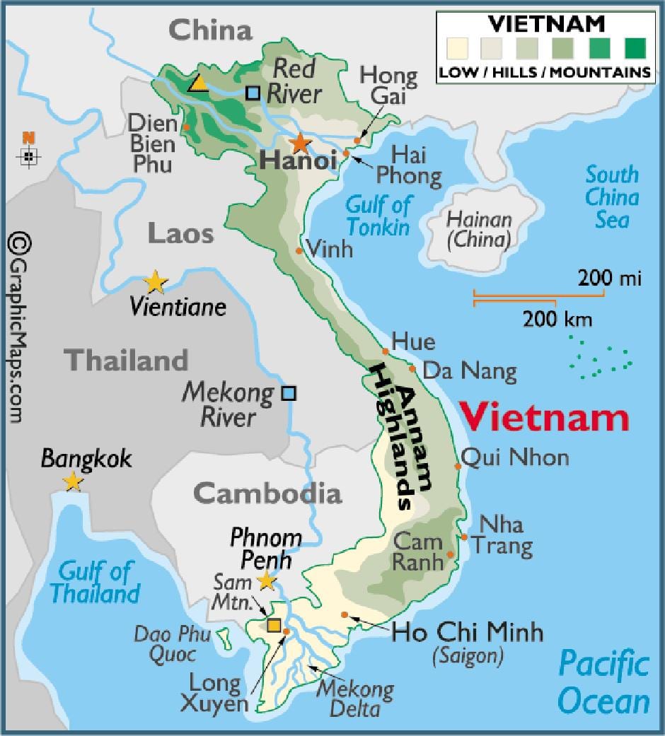 แผนที่ของ saigon บ