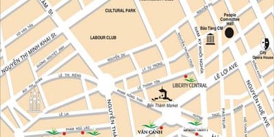 แผนที่ของเบน thanh ตลาด