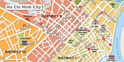 แผนที่ของเขต 1 saigon