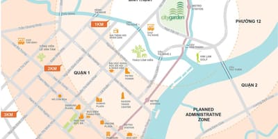แผนที่ของ binh thanh เขต