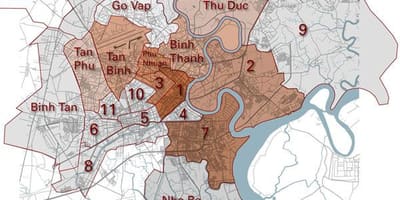 เขตบนแผนที่ saigon